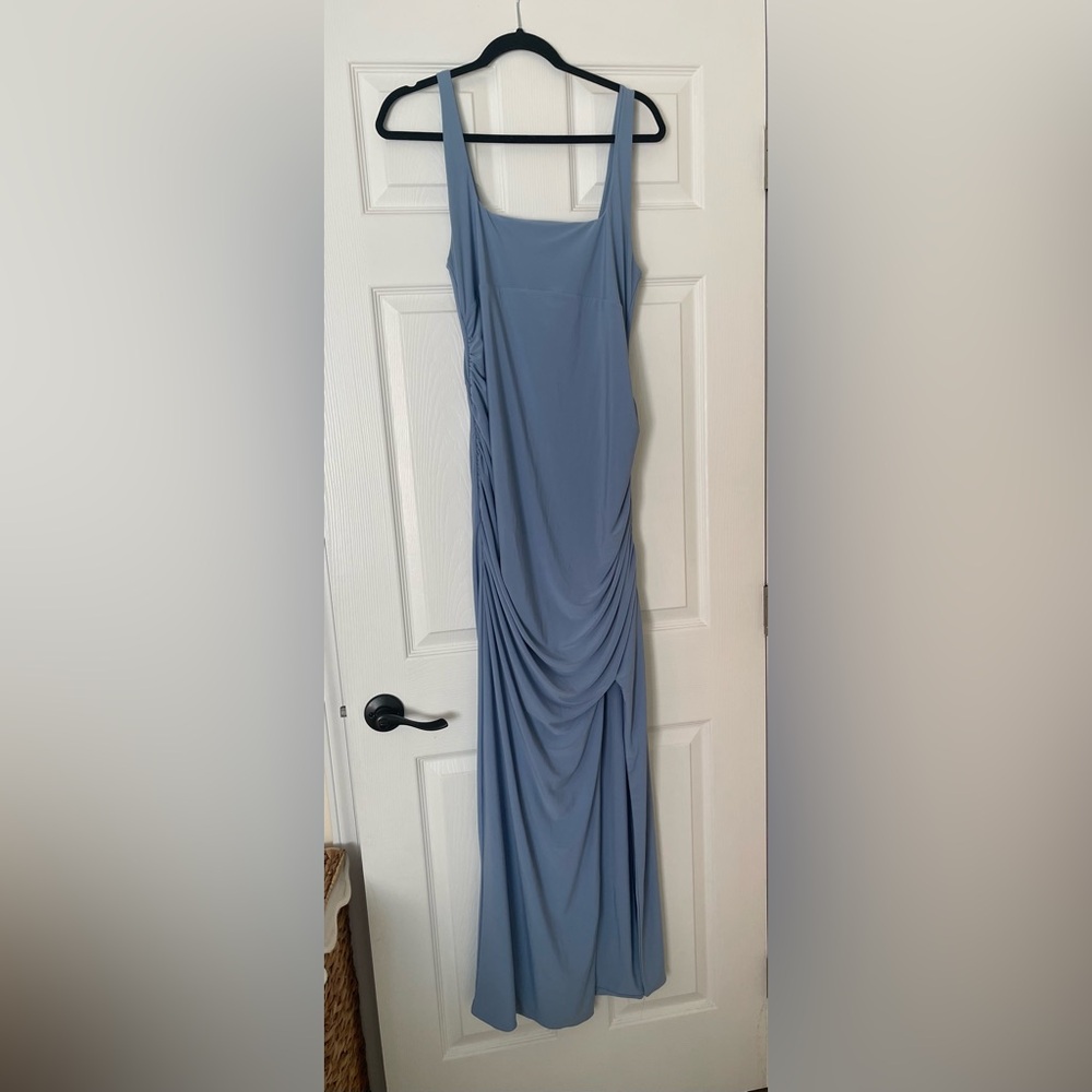 Club L London One-Shoulder Light Blue Dress